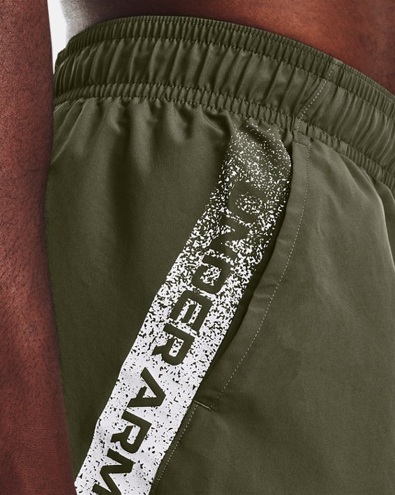 Men's UA Woven Graphic Shorts, Green, pdpMainDesktop image number 3
